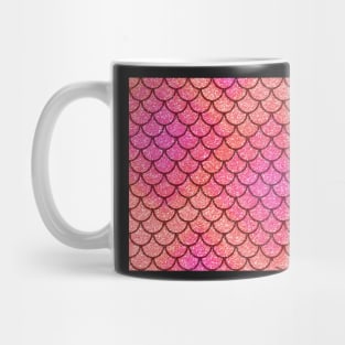 Mermaid Scales Faux glitter in Pink Mug